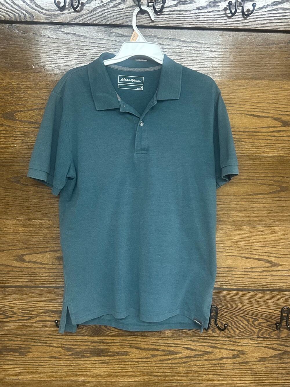 Eddie Bauer Men’s Medium Dark Green Polo Shirt